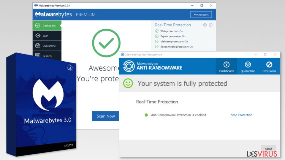 Screenshot of Malwarebytes Premium