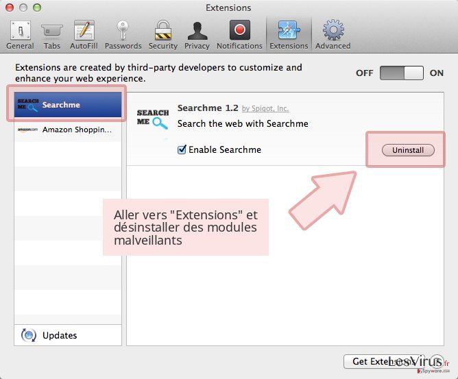 Aller vers 'Extensions' et désinstaller des modules malveillants Aller vers 'Extensions' et désinstaller des modules malveillants