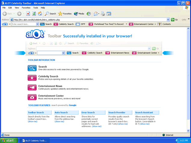 ALOT toolbar instantané ALOT toolbar instantané