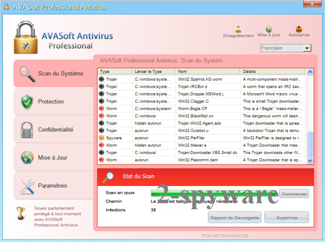 AVASoft Professional Antivirus instantané AVASoft Professional Antivirus instantané