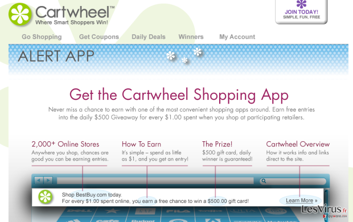 Cartwheel Shopping virus instantané Cartwheel Shopping virus instantané