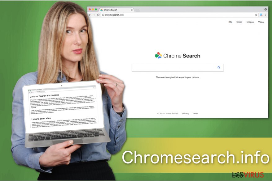 Illustration du moteur de recherche de Chromesearch.info