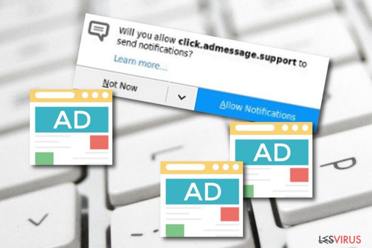 l'adware Click.admessage.support