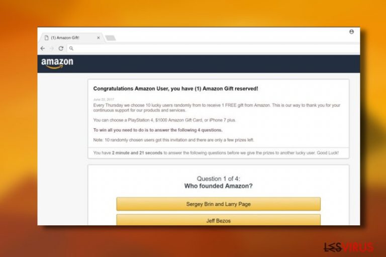 Le virus “Congratulations Amazon User"