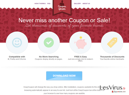 Coupon Genies adware instantané Coupon Genies adware instantané