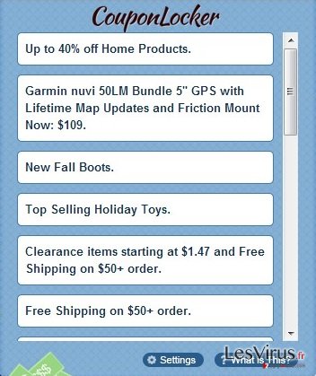 Coupon Locker instantané Coupon Locker instantané