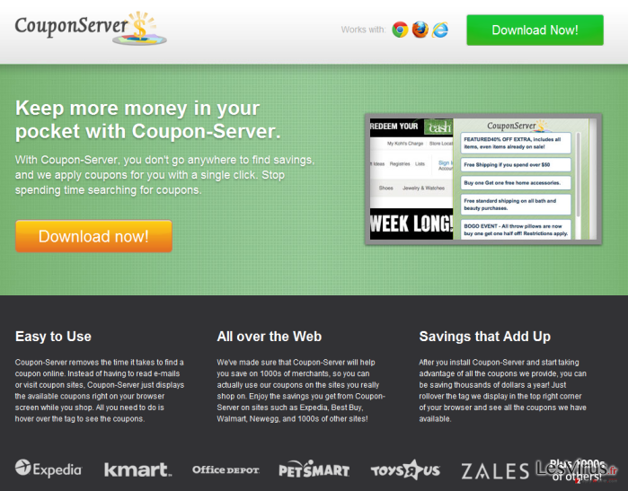 “Ads by Coupon Server” virus instantané “Ads by Coupon Server” virus instantané