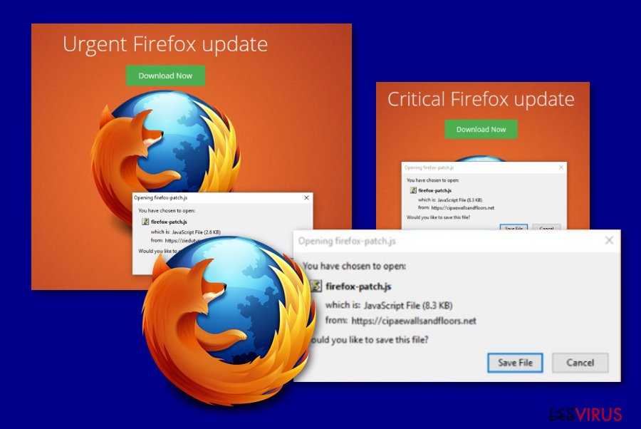 le message de Critical Firefox Update
