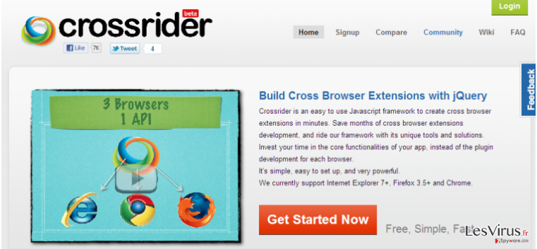 Search.crossrider.com redirect instantané Search.crossrider.com redirect instantané