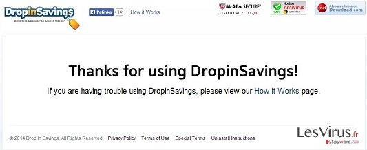 DropinSavings virus instantané DropinSavings virus instantané