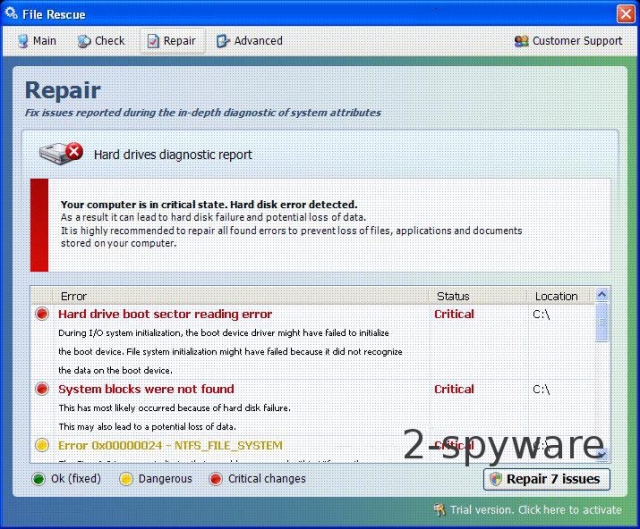 File Rescue virus instantané File Rescue virus instantané