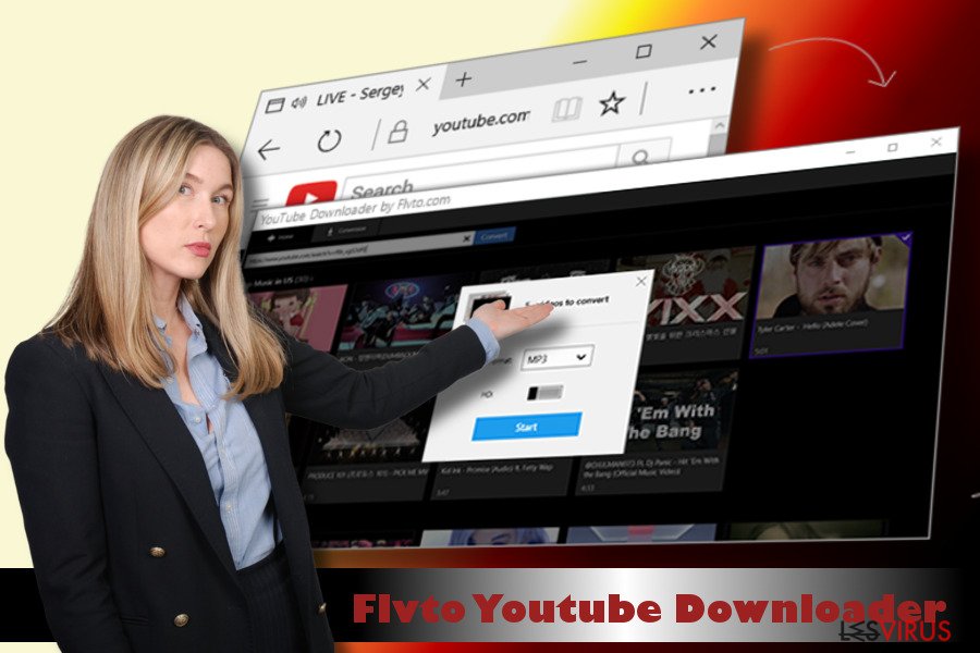 Représentation de l'application Flvto Youtube Downloader