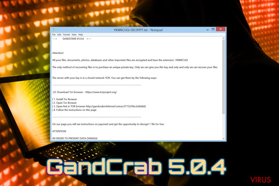 le virus GandCrab 5.0.4
