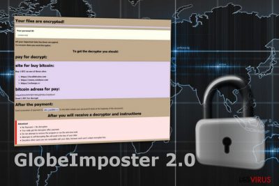 La note de rançon laissée par le virus rançongiciel GlobeImposter 2.0