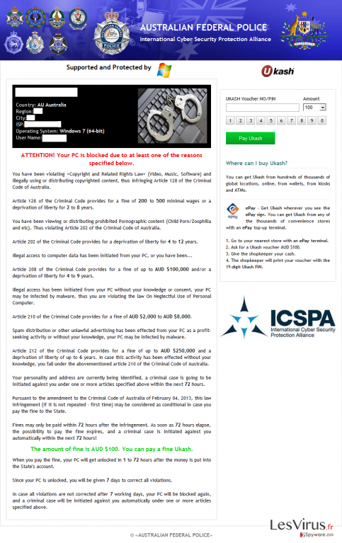 ICSPA virus instantané ICSPA virus instantané