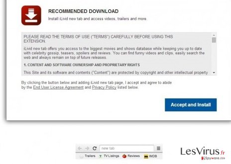 iLivid New Tab hijacker instantané iLivid New Tab hijacker instantané