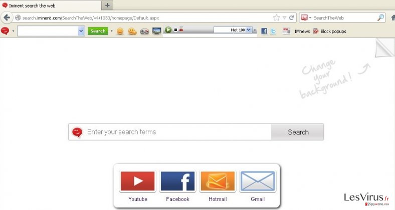 Iminent toolbar instantané Iminent toolbar instantané