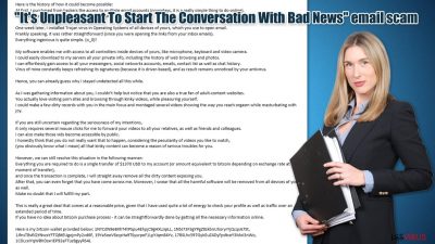 L'arnaque par courriel« It's unpleasant to start the conversation with bad news »
