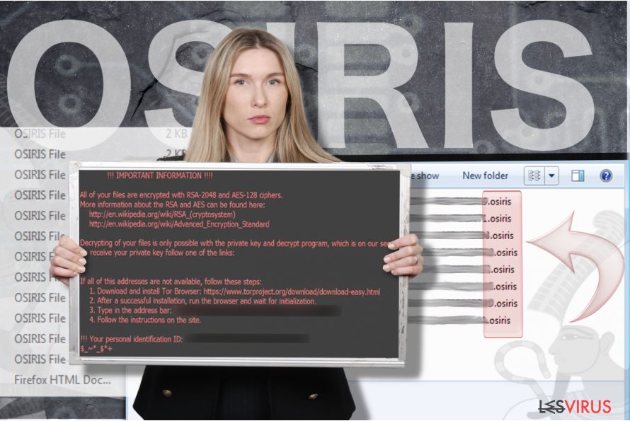 Le virus rançongiciel Osiris instantané Le virus rançongiciel Osiris instantané