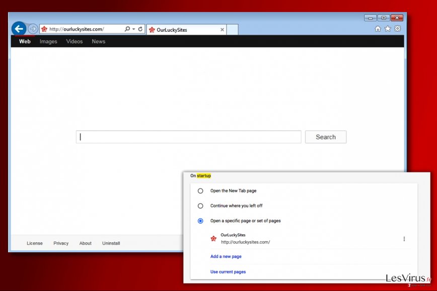 Le virus Ourluckysites.com instantané Le virus Ourluckysites.com instantané