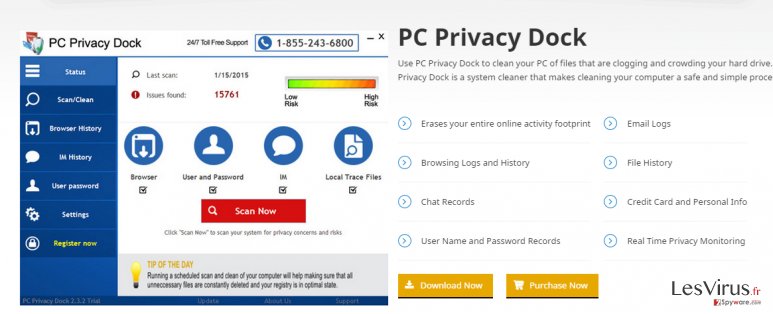 PC Privacy Dock instantané PC Privacy Dock instantané