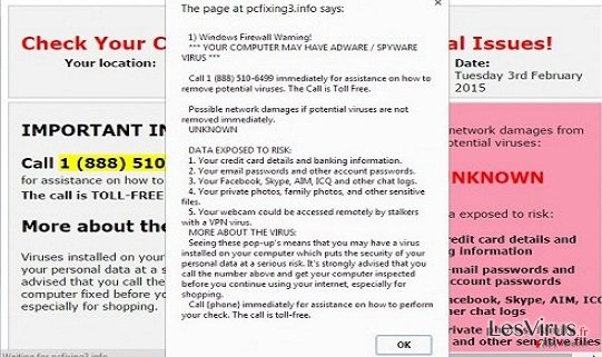 Pcfixing3.info pop-up virus instantané Pcfixing3.info pop-up virus instantané