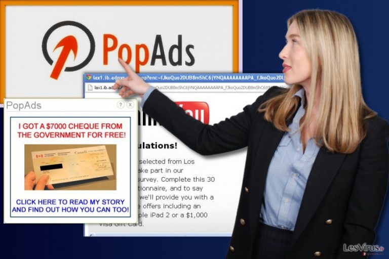 Les annonces publicitaires de PopAds