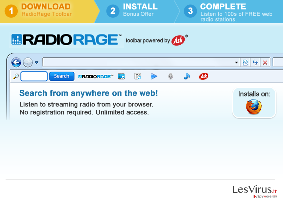 RadioRage Toolbar instantané RadioRage Toolbar instantané