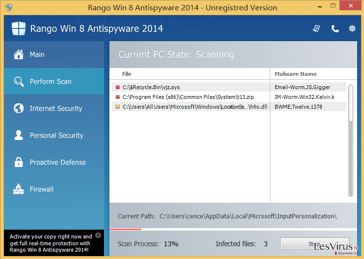 Rango Win 8 Protection 2014 instantané Rango Win 8 Protection 2014 instantané