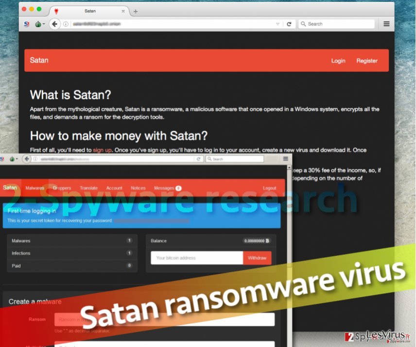 Le virus rançongiciel Satan instantané Le virus rançongiciel Satan instantané