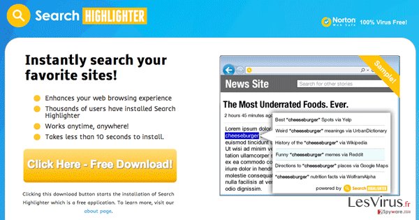 Search Highlighter instantané Search Highlighter instantané