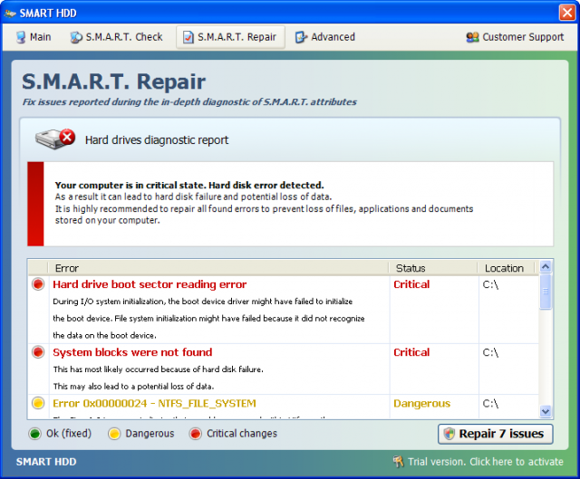 Smart HDD instantané Smart HDD instantané