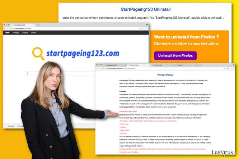 L'illustration du virus StartPageing123.com