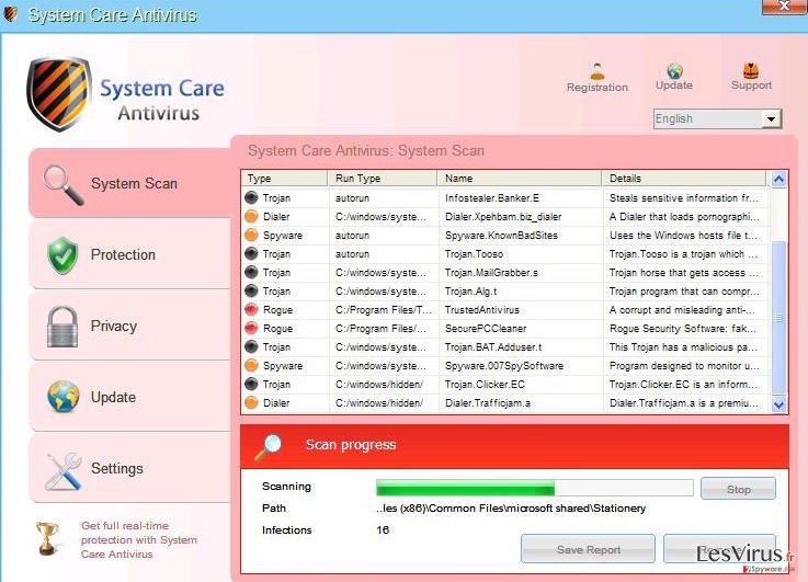 System Care Antivirus instantané System Care Antivirus instantané