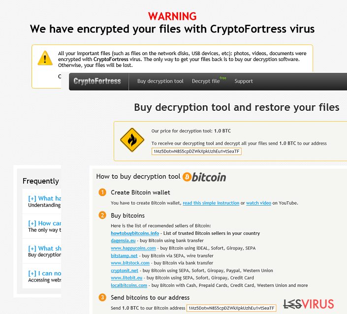 Le virus CryptoFortress Le virus CryptoFortress