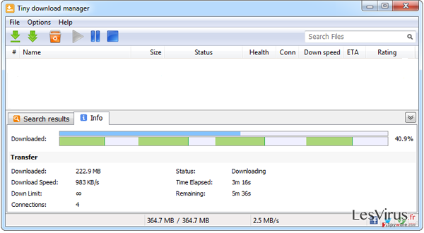 Tiny download manager instantané Tiny download manager instantané