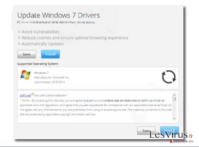 “Update Windows 7 Drivers” popup ads instantané “Update Windows 7 Drivers” popup ads instantané