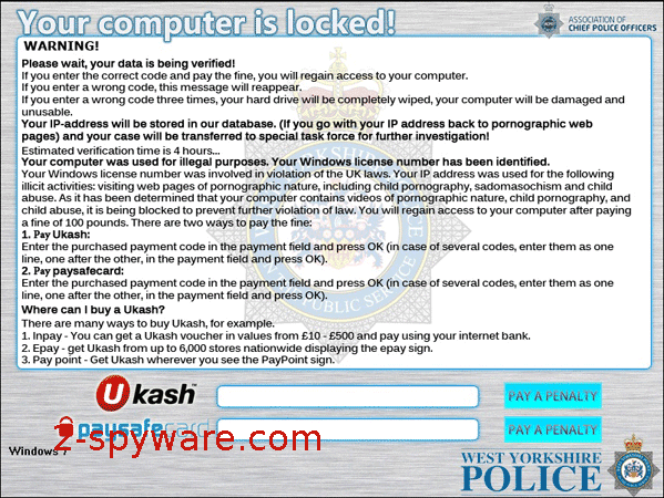 West Yorkshire Police Ukash instantané West Yorkshire Police Ukash instantané