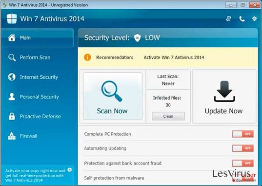 Win 7 Antivirus 2014 instantané Win 7 Antivirus 2014 instantané
