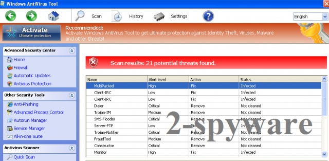 Windows AntiVirus Tool instantané Windows AntiVirus Tool instantané