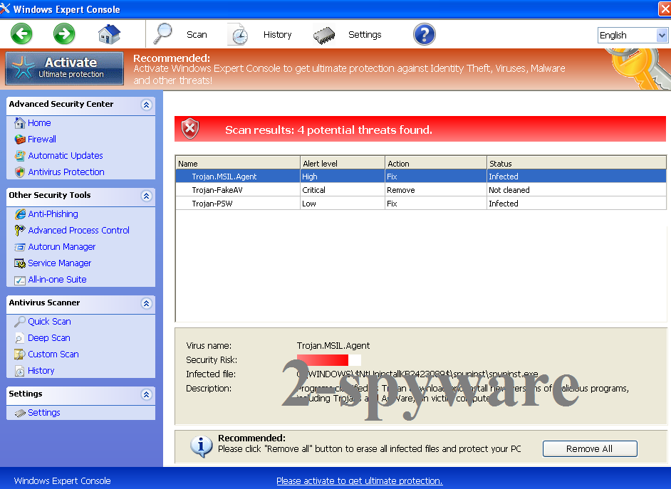 Windows Expert Console instantané Windows Expert Console instantané