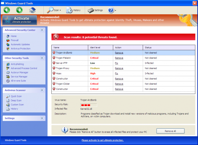 Windows Guard Tools instantané Windows Guard Tools instantané