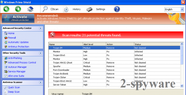 Windows Prime Shield instantané Windows Prime Shield instantané