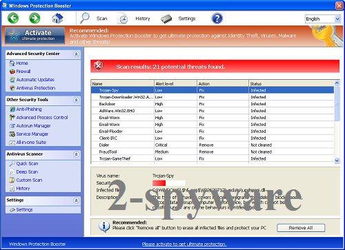 Windows Protection Booster instantané Windows Protection Booster instantané