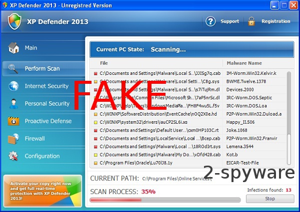 XP Defender 2013 instantané XP Defender 2013 instantané
