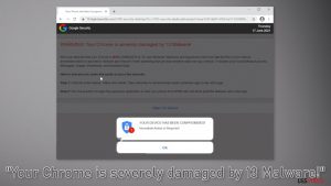 « Your Chrome is severely damaged by 13 Malware! » scam