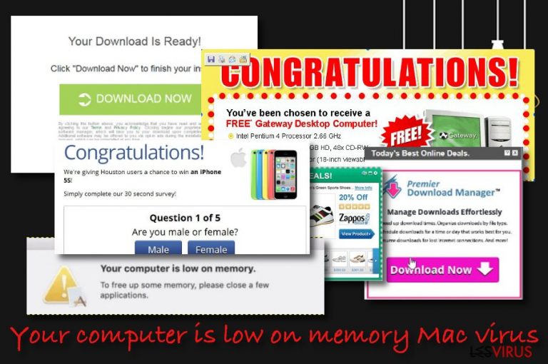 Le virus « La mémoire de votre ordinateur est insuffisante »