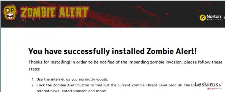 Zombie Alert virus instantané Zombie Alert virus instantané